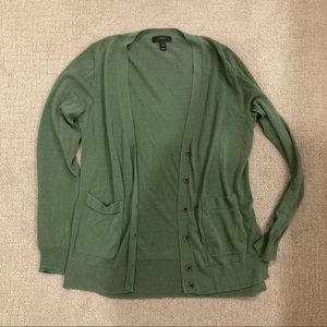 J.Crew Green Long Knit Cardigan